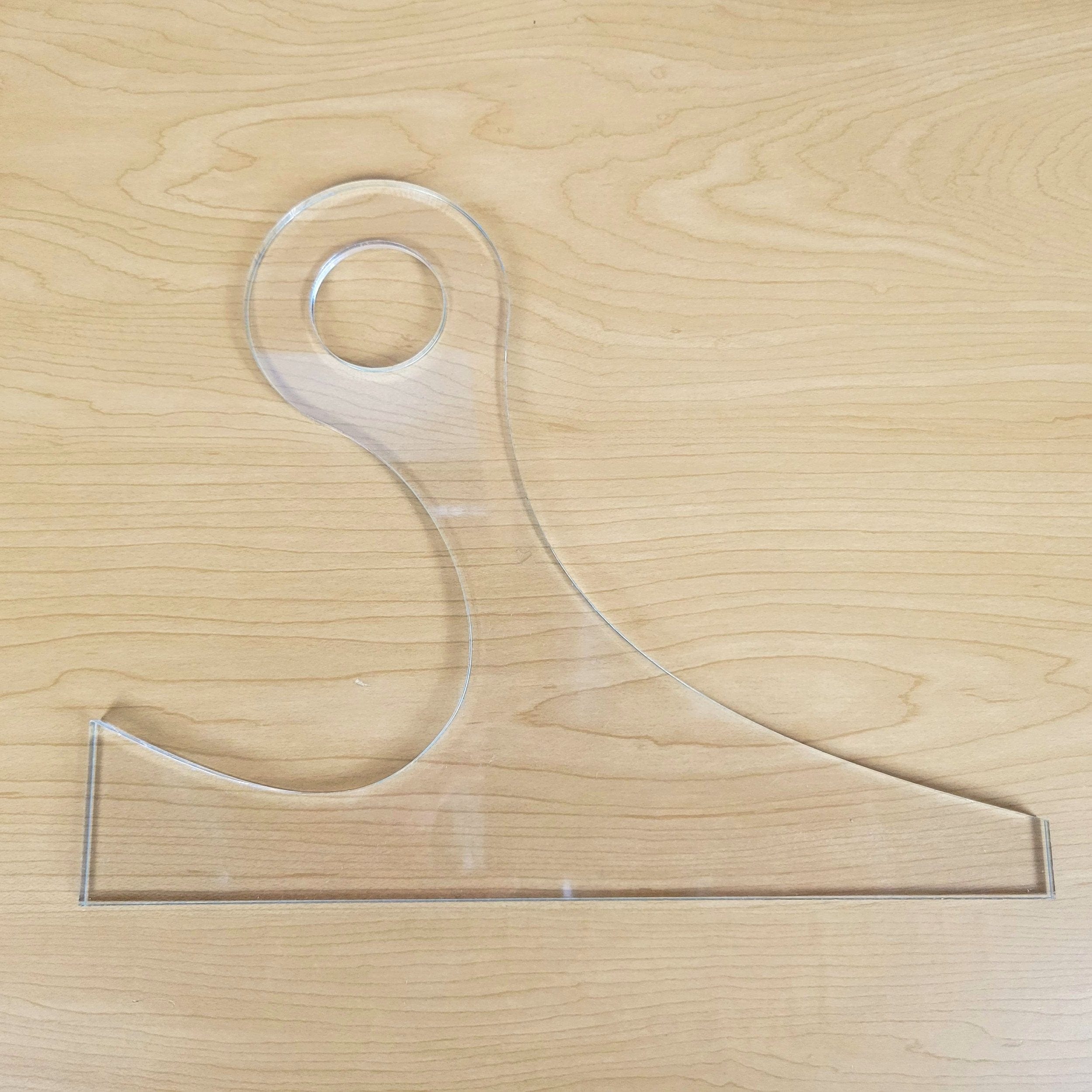 Wood Grain Junkie Roundabout Charcuterie Board Handle Acrylic Router Template