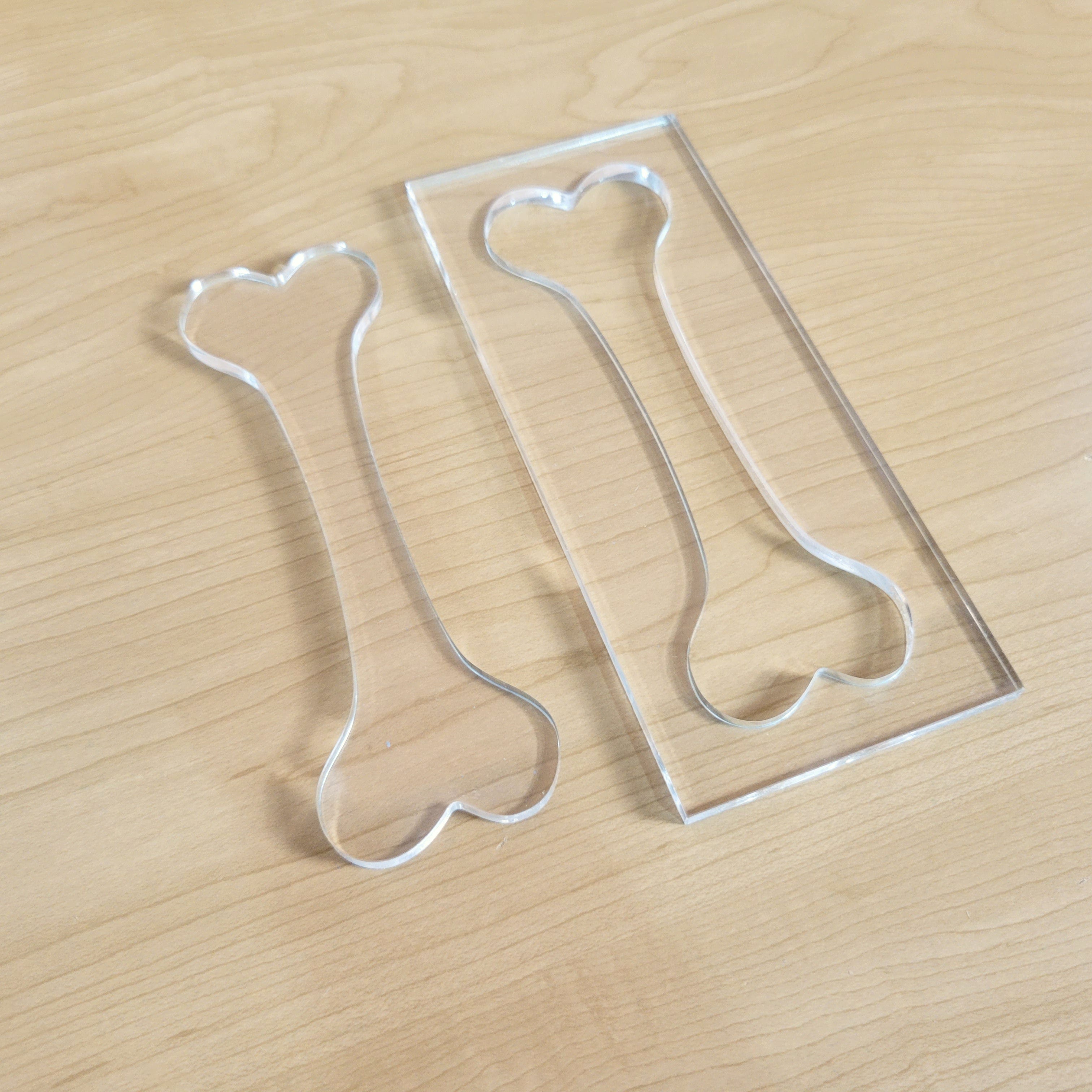 Wood Grain Junkie Single Dog Bone Epoxy/Resin Inlay Acrylic Router Template