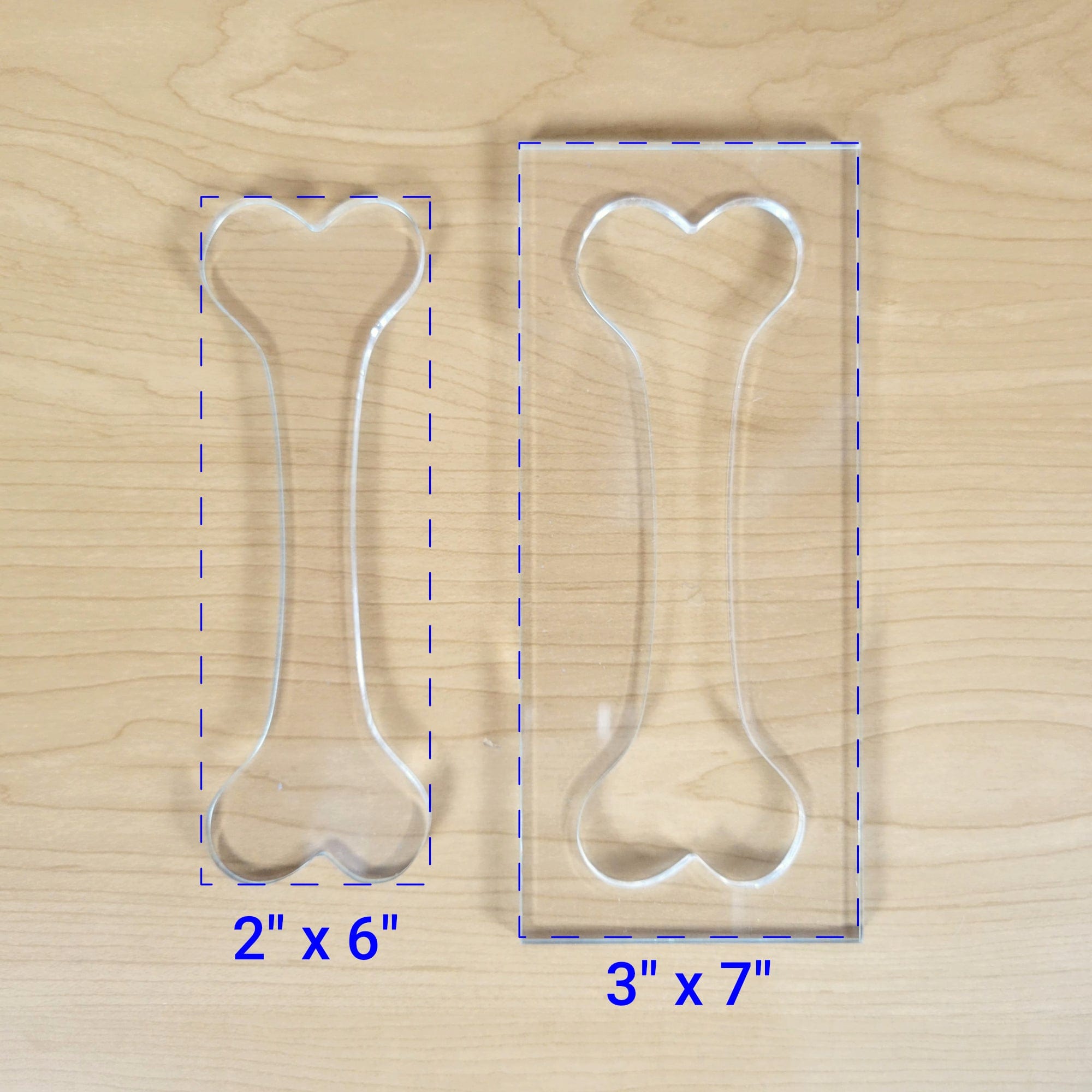 Wood Grain Junkie Single Dog Bone Epoxy/Resin Inlay Acrylic Router Template