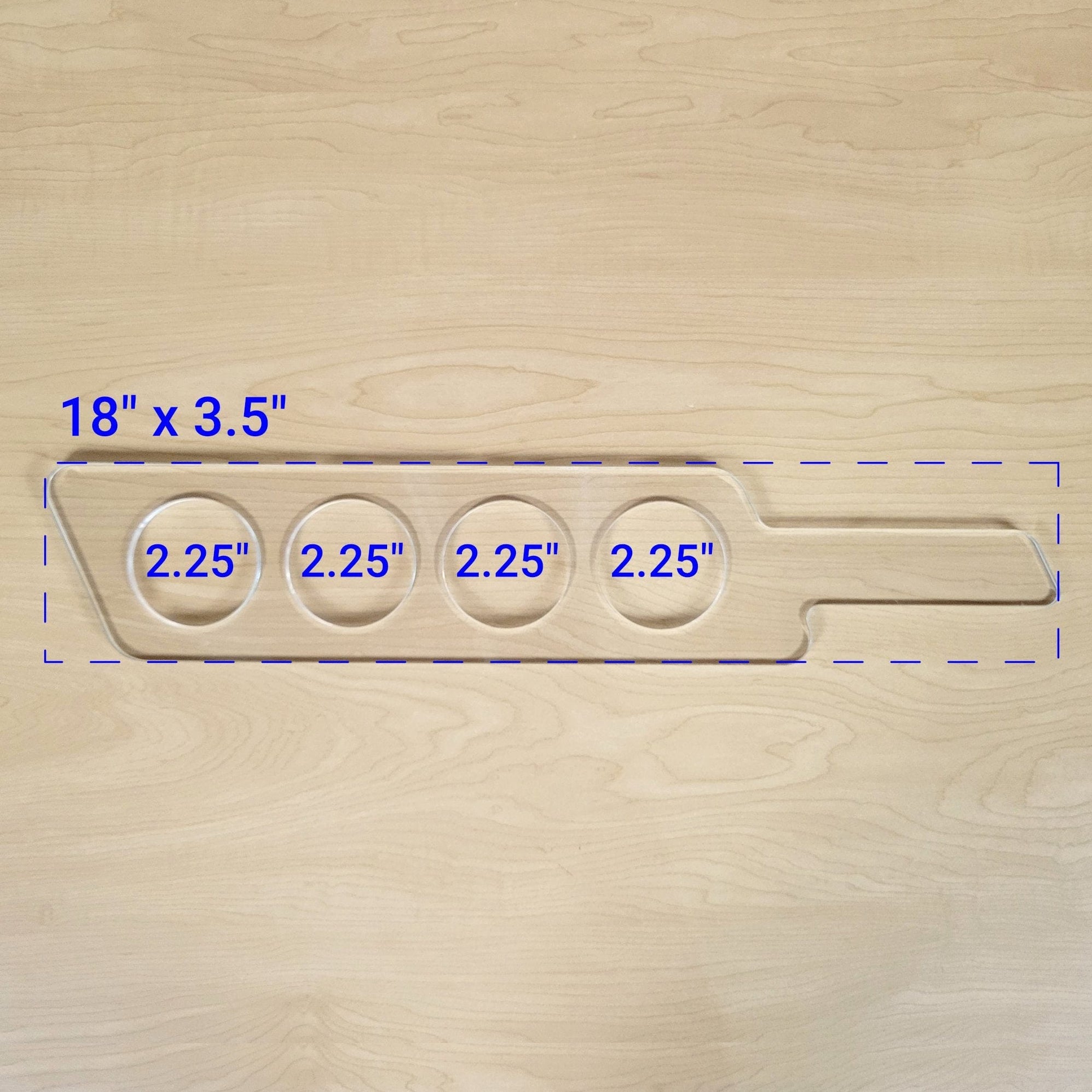 Straight Beer Flight Acrylic Router Template