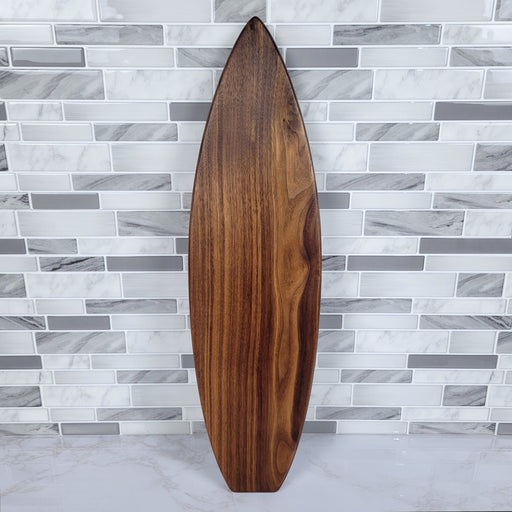 Wood Grain Junkie Surfboard Charcuterie Board | Black Walnut
