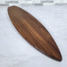 Wood Grain Junkie Surfboard Charcuterie Board | Black Walnut