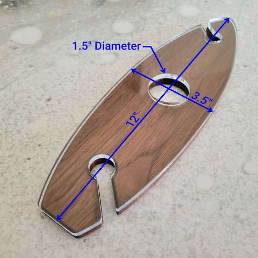 Wood Grain Junkie Surfboard Wine Caddy Acrylic Router Template